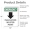 Signmission Evacuation Muster With Symbol, 10 in W x Rectangle, Vinyl Decal OS-2PACK-EM-D-1014-V-10474 - alternate 3